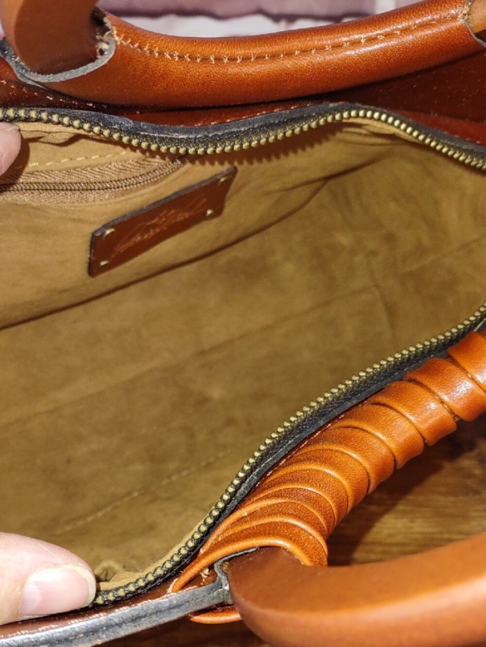 Patricia Nash "Lyon" Leather Circular-Handle Satchel - Picture 10 of 12